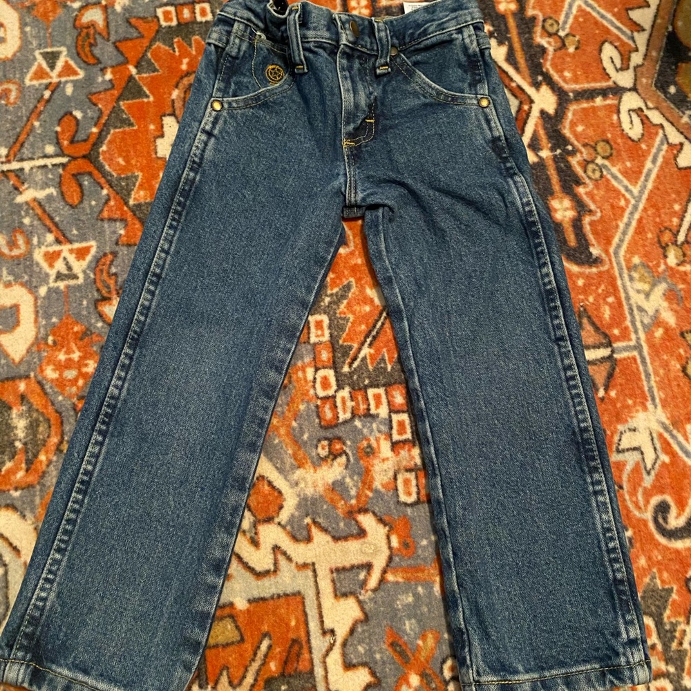 Boys wrangler blue jeans